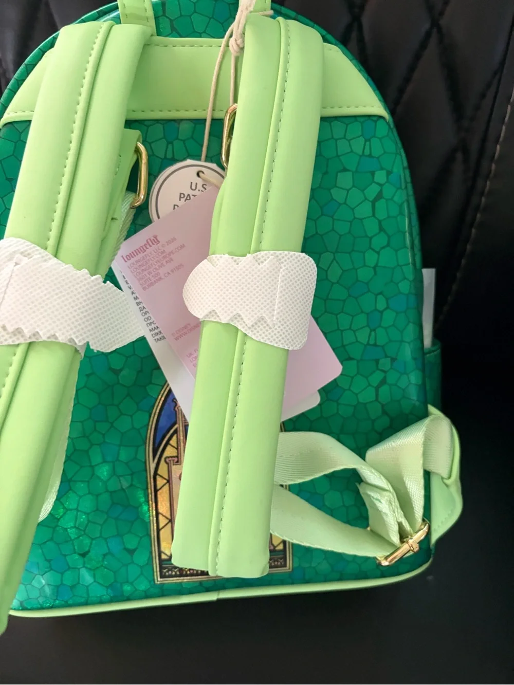 Loungefly Green Tiana Stained Glass Mini Backpack